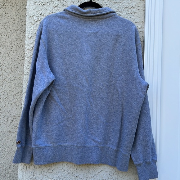 Roots Canada Grey 1/4 Zip Pullover Sweatshirt Unisex Size M - Picture 5 of 9